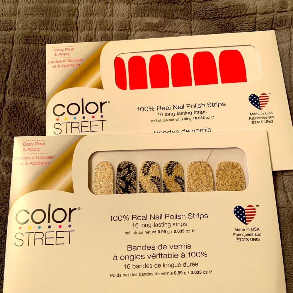 Color street nail polish stripes